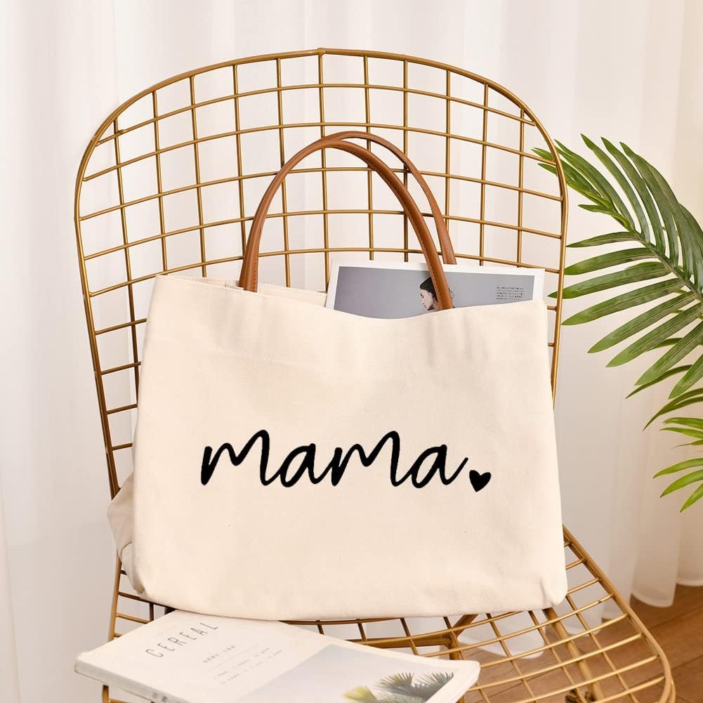 Mom Mama Bag Mother Gifts Momlife Tote for Hospital, Shopping, Beach, Travel