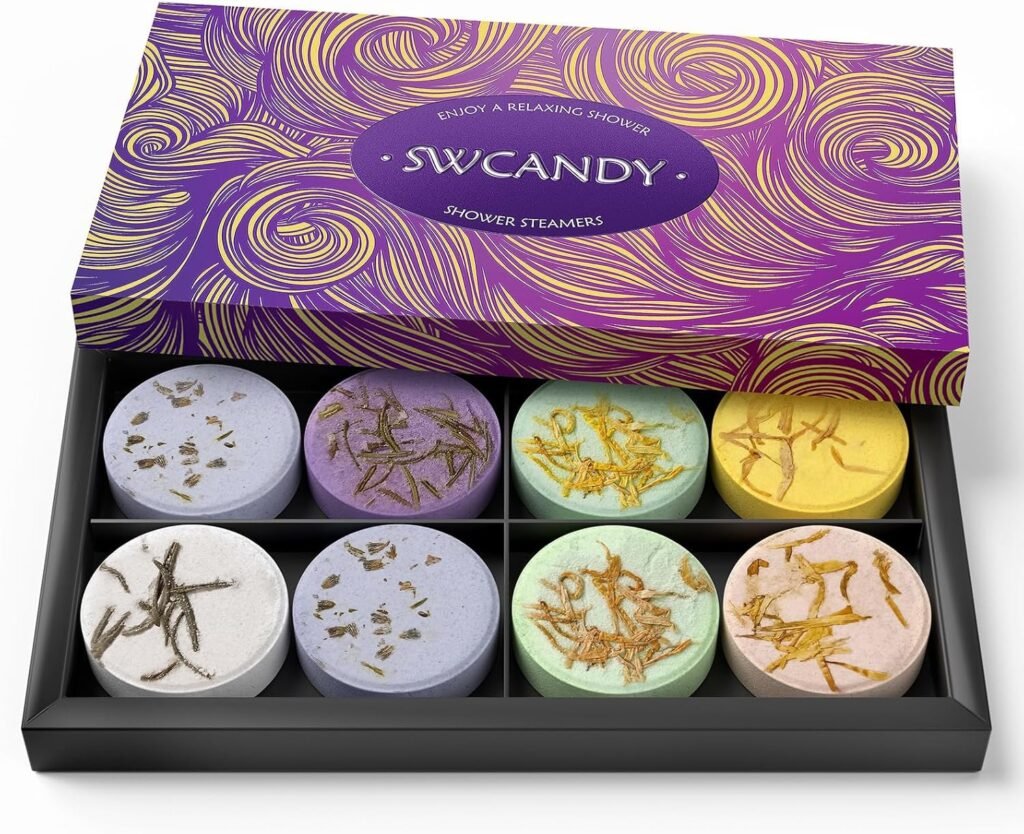 Bath Bombs Aromatherapy Birthday Gifts for Women - SWCANDY 8 Pcs Stocking Stuffers Christmas Gifts for Mom Men Teen Adults Self Care with Natural Essential Oils Relaxation Home SPA