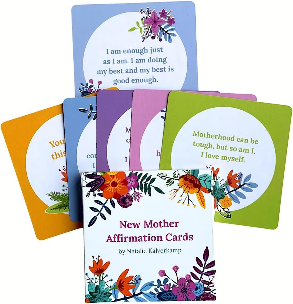 New Mother Gifts - Positive Affirmation Cards to Support New Mom. Postpartum Gifts for Mom, Gifts for New Mom After Birth, New Mom Essentials, New Mom Gift