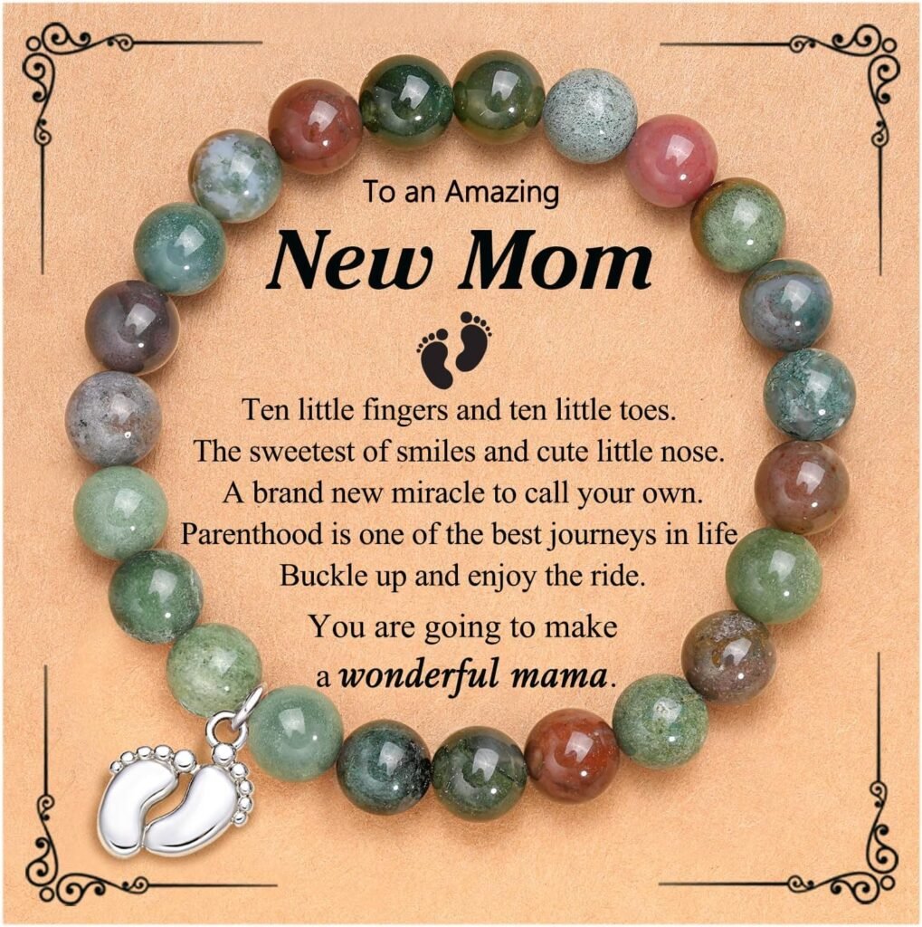 PINKDODO New Mom Gifts for Women, 1st Time Mothers Day Mom Mommy to Be Bracelet Gift