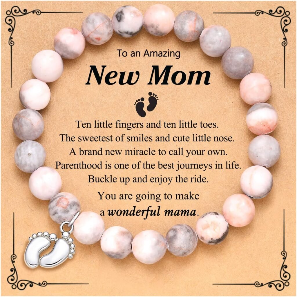 PINKDODO New Mom Gifts for Women, 1st Time Mothers Day Mom Mommy to Be Bracelet Gift