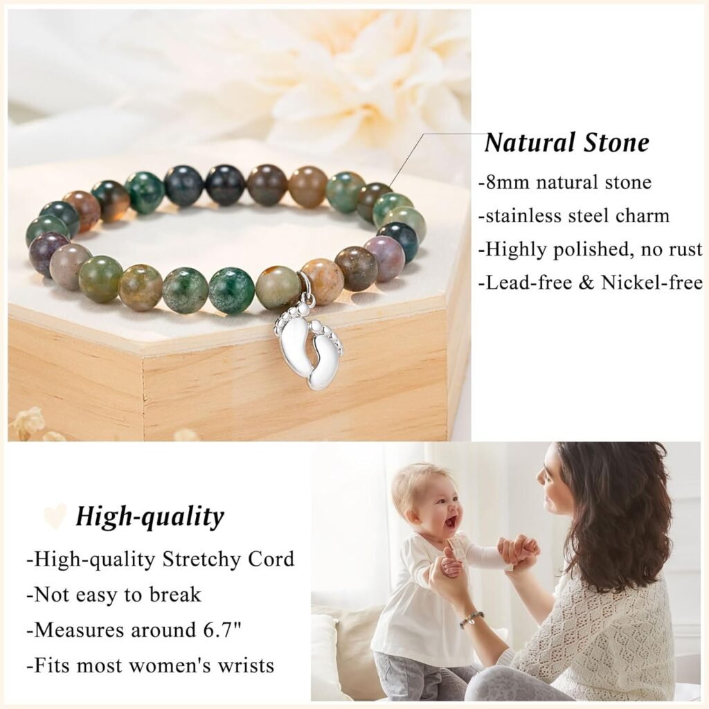 PINKDODO New Mom Gifts for Women, 1st Time Mothers Day Mom Mommy to Be Bracelet Gift