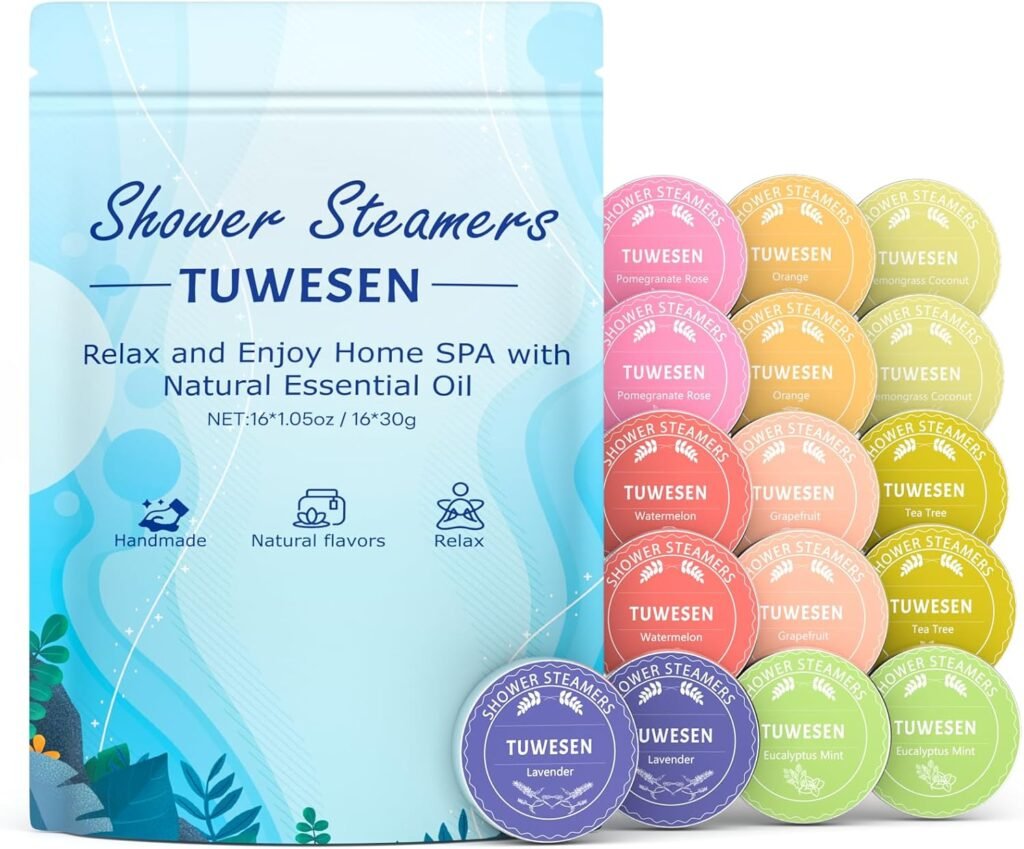 Shower Steamers Aromatherapy - Gifts for Women,Variety Pack of 16 Shower Bombs with Essential Oils - Relaxation and Self Care Gifts for mom.Enjoy Aromatherapy SPA at Home!