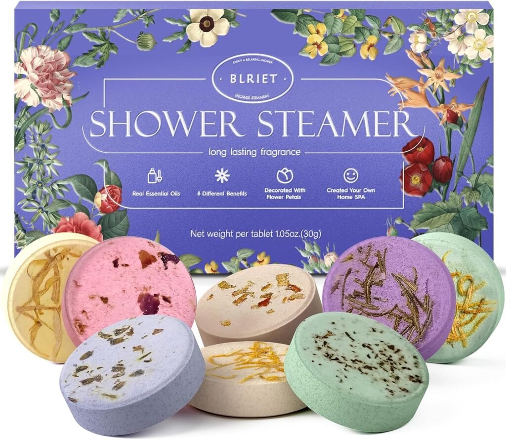 Shower Steamers Aromatherapy Spa Gifts for Women 8 Pack, Shower Bombs Birthday Gifts for Mom with Lavender Natural Essential Oils, Self Care Gifts for Women  Lover